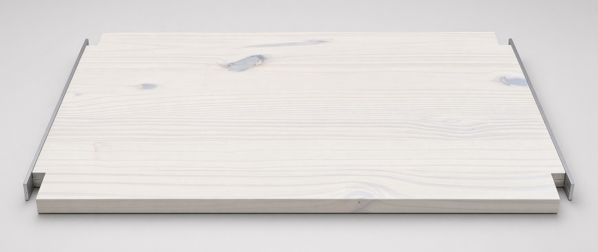 Premium White Pine shelf in the Lundia White Wash finish